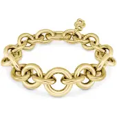 BOSS Bracelet doré à maillons ronds et ovales