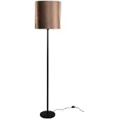 QAZQA Lampadaire noir avec abat-jour en velours crocodile 40 cm - Simplo