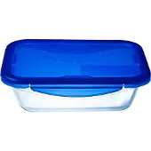 Pyrex Plat Cook & Go Verre Borosilicate Avec Couvercle -
