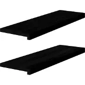 vidaXL Marches d'escalier 2 pcs marron foncé 80x25x2 cm chêne massif
