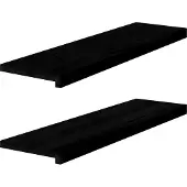 vidaXL Marches d'escalier 2 pcs marron foncé 90x25x2 cm chêne massif