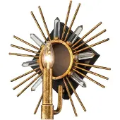 ELSTEAD Applique murale Sun King, paillettes dorées, 1xE14x40W, métal, dimensions : 30,5 x 31,8 x 12,7 cm, IP20,