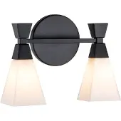 ELSTEAD Applique de salle de bain Bowtie, noir mat, 2xG9x3W, métal, dimensions : 24,8 x 33,7 x 10,2 cm, IP44, Elstead