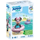 Playmobil Junior 71706 Minnie avec bouée. Flotte dans l'eau. Jouet de bain. Junior & Disney. À partir de 12 mois.