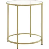 Leobert Table D'appoint - - Doré/Transparent - 50 X 55 Cm