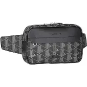 Lacoste sac en bandoulière The Blend Body Bag Allover Monogram Noir Gris