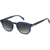 David Beckham Lunettes de Soleil DB 1007/S 49/24/145 MATTE BLUE/ GREY SHADED GREEN MIRROR acétate homme DB 1007/S