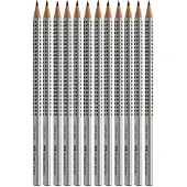 Faber-Castell Crayon Grip 2001 , HB, 12 p., argent