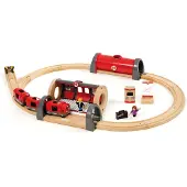 BRIO Circuit de train en bois World Circuit Metro - Coffret complet 20 pièces - Ravensburger - Mixte dès 3 ans