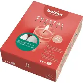 Bolsius 6x , Bougie, Bougie à chauffe-plat Crystal Lights24pc ws (24 pcs)