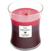 Woodwick Trilogy Sun Ripened Berries bougie parfumée avec mèche en bois 275 g