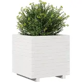 vidaXL Jardinière blanc 50x50x49,5 cm bois de pin massif