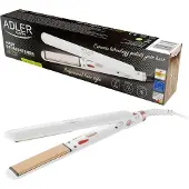 Adler AD 2317 Outil de coiffure Fer à lisser Vapeur Blanc 35 W
