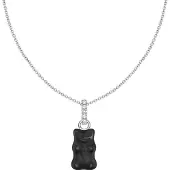 Thomas Sabo Kette mit schwarzem Goldbären-Anhänger und Steinen