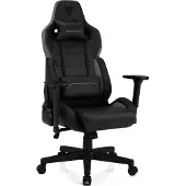 Sense7 Fauteuil gaming Sentinel Noir - Fauteuil de bureau ergonomique, supportant jusqu'à 150 kg, accoudoirs 3D, fonction bascule, fauteuil de direction, fauteuil PC, cuir