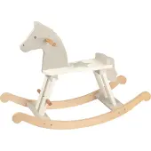 Goki Cheval à bascule en bois blanc