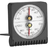 TFA Thermo-/Hygromètre 7601 Noir, Thermomètre + hygromètre, Noir