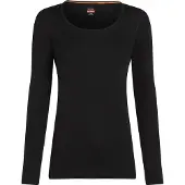 Icebreaker Merino 260 Tech Scoop Long Sleeve Base Layer Noir S Femme