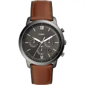 Fossil Montre à affichage analogique marron / gris basalte