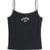 Superdry Femme Débardeur Athletic Essentials Coupe Ajustée Bleu Marine Taille: 44