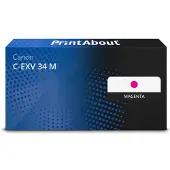 PrintAbout Toner compatible pour Canon C-EXV 34 M - Magenta
