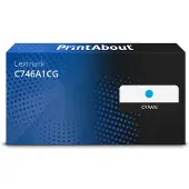 PrintAbout Toner compatible pour Lexmark C746A1CG - Cyan