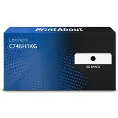 PrintAbout Toner compatible pour Lexmark C746H1KG - Noir - Grande capacité
