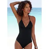 LASCANA Maillot de bain 'Scallop' noir