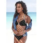 s.Oliver Hauts de bikini 'Audrey' noir / blanc