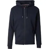 Superdry pour homme. M2014128A Sweat à capuche avec fermeture éclair et logo navy Essential (XL), Casuel, Coton, Marine