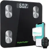 Tunturi Smart Scale - Balance - Bluetooth - Poids utilisateur jusqu'à 180 kg - Balance personnelle avec application - incluant l'analyse corporelle