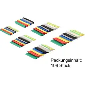 DeLOCK Kit de gaines thermorétractables 108 pièces colorées - Deloc