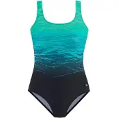 LASCANA Maillot de bain pétrole / jade / noir