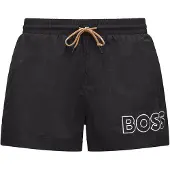 BOSS Shorts de bain 'Mooneye' noir / blanc