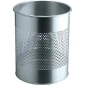 Durable Corbeille à papier - métal - 14,7 L - Ø 260 x H 315 mm - argent métallisé