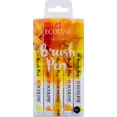 Ecoline Stylos pinceaux - Talens - Ecoline - Jaune - 5 pcs - Mixte