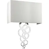 Elstead Lighting Applique murale Rosa, chrome poli, 2xE27x60W, tissu, dimensions : 52,1 x 37 x 12,8 cm, IP20, Elstead