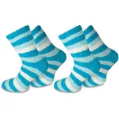Normani Chaussettes bleu / aqua / blanc
