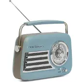 Madison Radio portable Freesound VR40 Vintage Bleu Mat