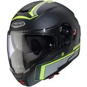 Caberg Levo X Elite casque pliable, noir mat/gris/jaune, XS (53/54)