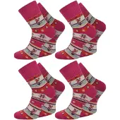 Normani Chaussettes bleu clair / fuchsia / rouge / blanc