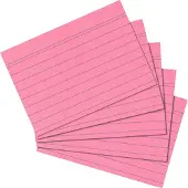 Herlitz Fiches, DIN A5, lignées, rouges en papier, 170 g-qm, sans bois, couleur de la ligne : bleu, double (A5, 170 g/m²)