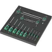 Wera 05150103001 9712 Jeu De Tournevis Torx HF 14 Pièces Dans Une Pochette En Mousse