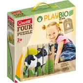 Quercetti Puzzle - Biographie de jeu Bois - Animaux de la Ferme - - UneTaille - Puzzle