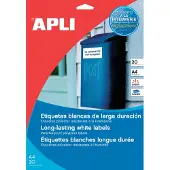 APLI 1225 Labels Multipurpose Label 210x297 Mm Clair