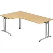 Hjh OFFICE PRO BS82 Schreibtisch ahorn L-Form