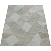 Paco Home Tapis plat d'intérieur et d'extérieur Motif géométrique Motif losange Couleur beige Dimensions 120 x 170 cm
