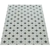 Paco Home Tapis d'intérieur et d'extérieur au design rétro Balcon Terrasse 3D-Web-Art Gris Beige Dimensions 80 x 150 cm