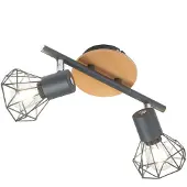FISCHER&HONSEL GMBH Plafonnier 2 lumières Ran noir