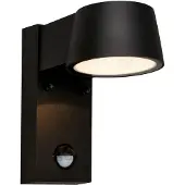 Telefunken Lampe LED murale, détecteur de mouvement, capteur crépusculaire, noir, Dimensions : 16,5 x 9,5 x 15,5 cm